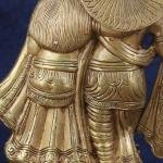 Brass Superfine Radha Krishna Together Idol | 12.5" x 5.5" x 9" (32 x 14 x 23 cm) | 6 kg Premium Handcrafted Divine Statue | Temple Home Decor | Traditional Art